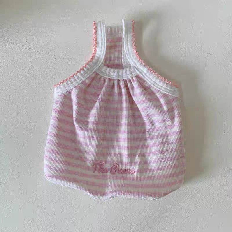 Berry Latte Stripe Pet Top