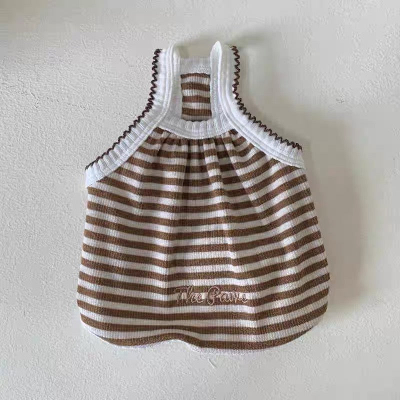 Berry Latte Stripe Pet Top