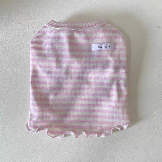 Berry Latte Stripe Pet Top